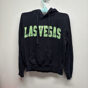 C'ESTTOI Womens Sweatshirt Sz L Large Long Sleeve Hoodie Las Vegas Black Good
